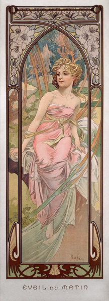 Times of day: The wake up the morning. from Alphonse Mucha