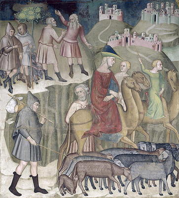 The Separation of Abraham and Lot, 1356-67 (fresco) from also Manfredi de Battilori Bartolo di Fredi