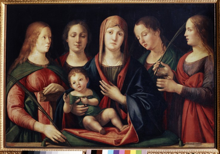 Madonna and Child with Mary Magdalen, Saint Catherine and two Saints from Alvise Vivarini