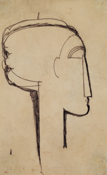Head in Profile from Amadeo Modigliani