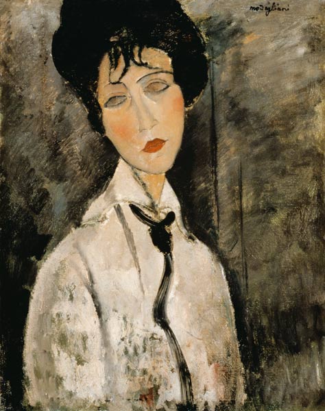 Woman portrait with tie from Amadeo Modigliani