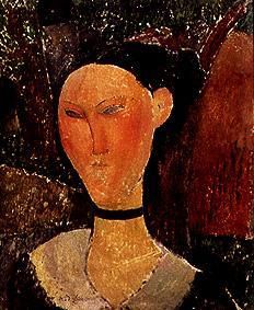 Young woman with velours collar. from Amadeo Modigliani