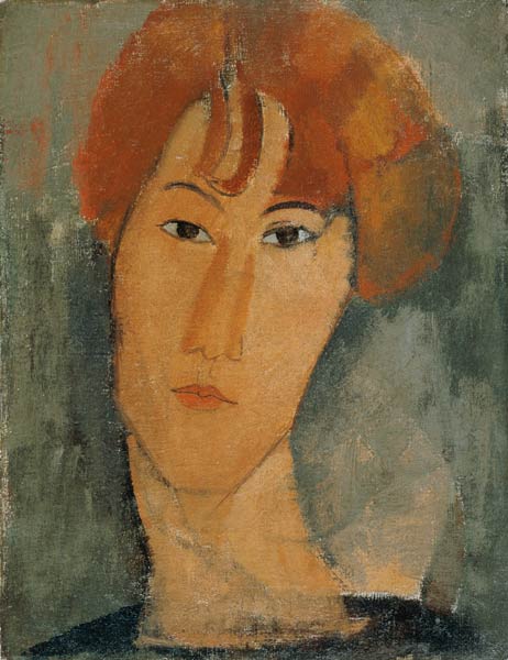 Red-haired young woman with ruff from Amadeo Modigliani