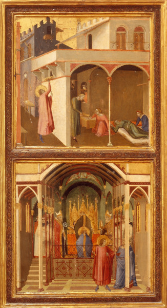 2 scenes with St.Nicholas from Ambrogio Lorenzetti