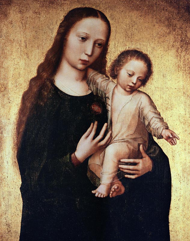 The Virgin Mary with the Child Jesus in a Shirt from Ambrosius Benson