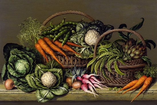 Basket of Vegetables and Radishes from  Amelia  Kleiser