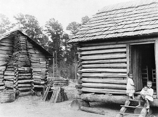 Log cabins in Thomasville, Florida, c.1900 from American Photographer
