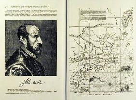 Abraham Ortel Oretelius (1527-98) and his world map of 1569, illustration from 'Narrative and Critic