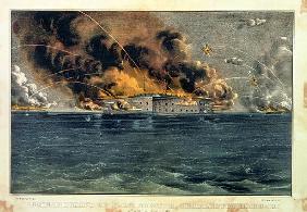Bombardment of Fort Sumter, Charleston Harbour, 12th & 13th April 1861, pub. Currier & Ives