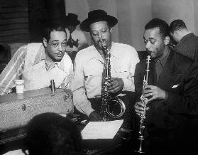 Duke Ellington with Ben Webster and Jimmy Hamilton at Carnegie Hall