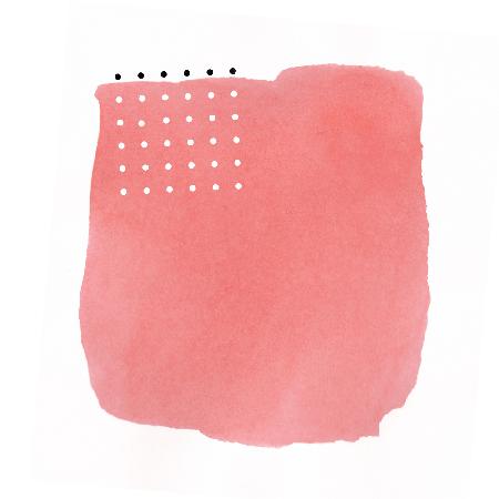 Abstract Pink Watercolor Brushstroke With Black and White Polka Dots