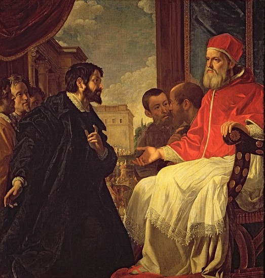 Michelangelo and Pope Julius II from Anastasio Fontebuoni