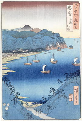 Kominato Bay, Awa Province (woodblock print) from Ando oder Utagawa Hiroshige