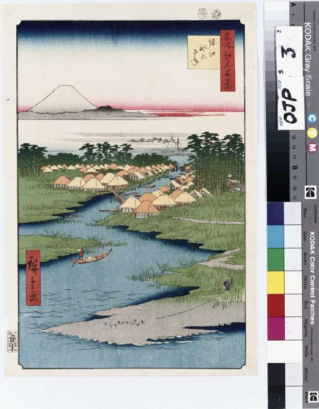 Nekozane bei Horikiri. Aus der Serie: Hundert Ansichten von berühmten Orten in Edo. from Ando oder Utagawa Hiroshige