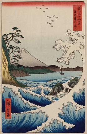 The Sea off Satta in Suruga Province (From the series "Thirty-Six Views of Mount Fuji")