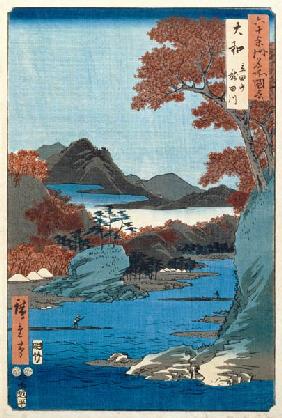 Tatsuta River, Yamato Province (woodblock print)