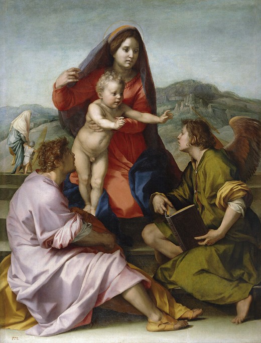 Madonna and Child with Saint Matthew and the Angel from Andrea del Sarto