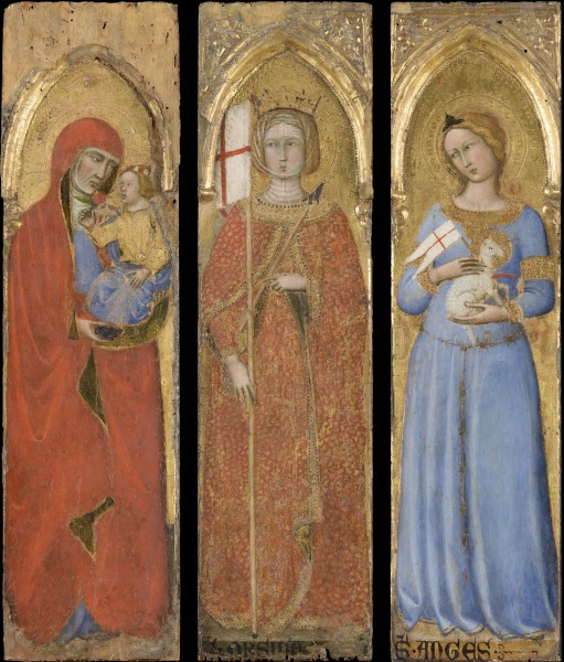 Saint Anna and the Infant Mary; Saint Ursula; Saint Agnes from Andrea di Vanni d'Andrea Salvani