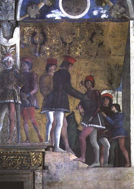 Courtiers from the court of Marchese Ludovico Gonzaga III of Mantua, from the Camera degli Sposi or from Andrea Mantegna
