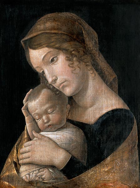 Maria with the sleeping child from Andrea Mantegna
