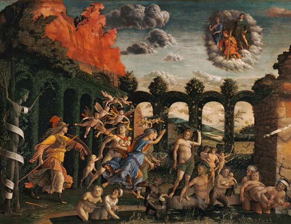 Victory of the virtue about the vices from Andrea Mantegna