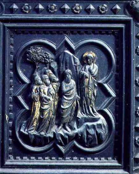 St John the Baptist Announces Christ, eighth panel of the South Doors of the Baptistery of San Giova from Andrea Pisano