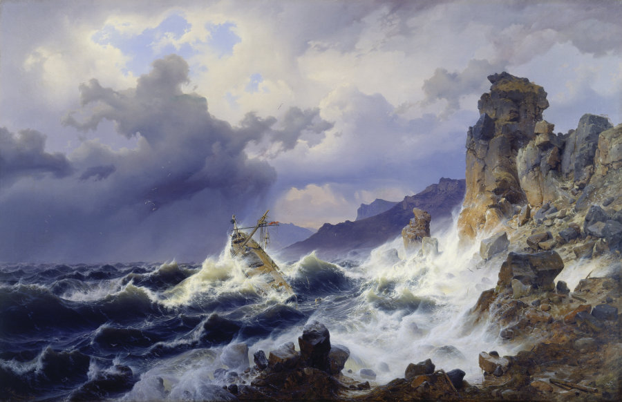 Storm at Sea off the Norwegian Coast from Andreas Achenbach