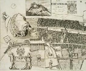 Plan of Edinburgh, pub. by John Smith (c.1652-1742) c.1710 (engraving)