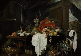 Pronk Still Life with Fruit, Oyters, and Lobsters