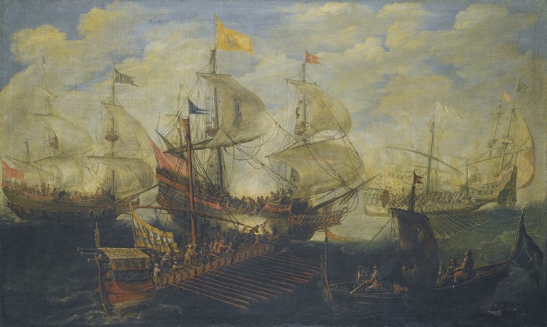 The Battle of Lepanto on 7 October 1571 from Andries van Eertvelt