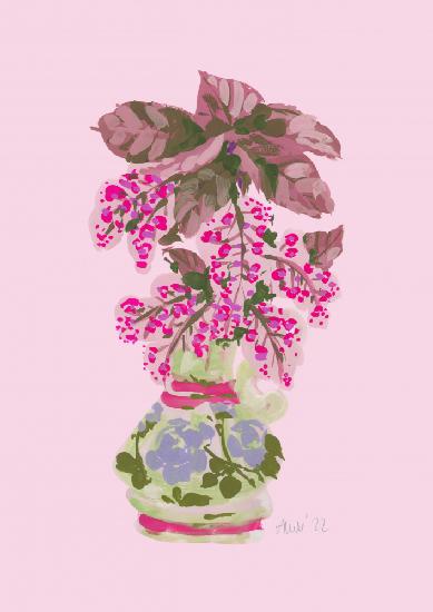 Blooming Vase In Pink