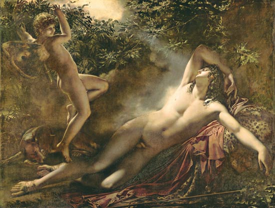 The sleep of the Endymion from Anne-Louis Girodet de Roucy-Trioson