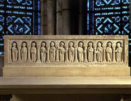 Apostles under Arcadescarved relief from Anonym Romanisch
