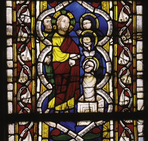 Assisi, Glasfenster, Auferweckung Lazar. from Anonym, Haarlem