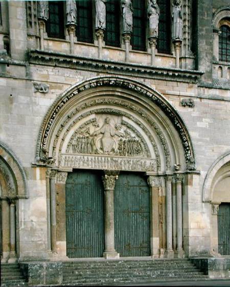 Central Portal of the Abbey Church, 1096-1106 reconstructed by Viollet-le-Duc in 1845 from Anonym Romanisch