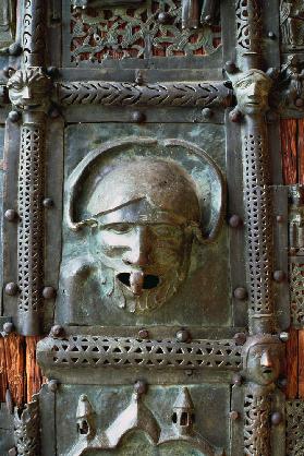 Gargoyle panel from the left door of the portal