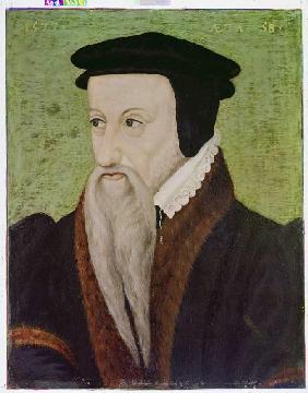 Portrait of the reformer Théodore de Beze (1519-1605), headmaster of the university of gene