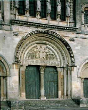 Central Portal of the Abbey Church, 1096-1106 reconstructed by Viollet-le-Duc in 1845