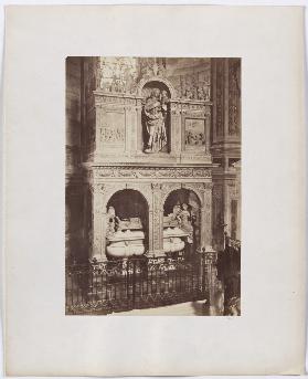 In the Charterhouse of Pavia: view of a tomb in the church