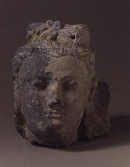 1952 1 B 47 Head of a bodhisattvaIndian from Anonymous painter