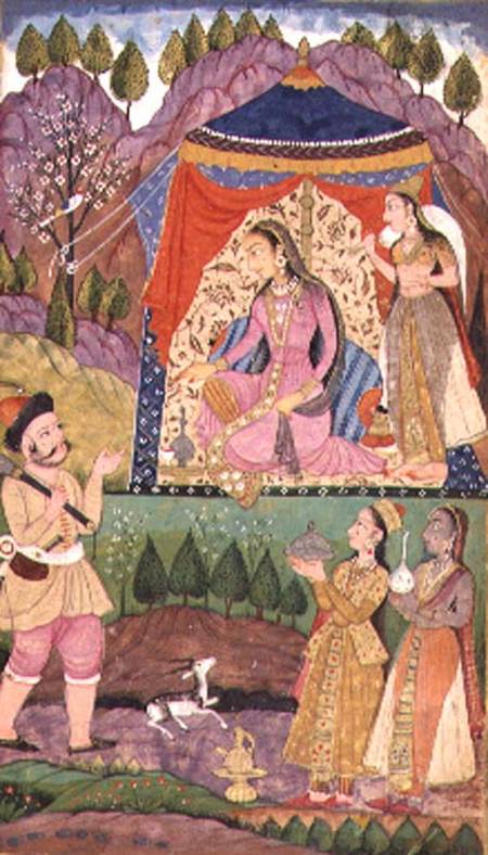 48.6/2 folio 138 Farhad recounts his adventures to Princess Shirin, from the 'Khusrau and Shirin', D from Anonymous painter