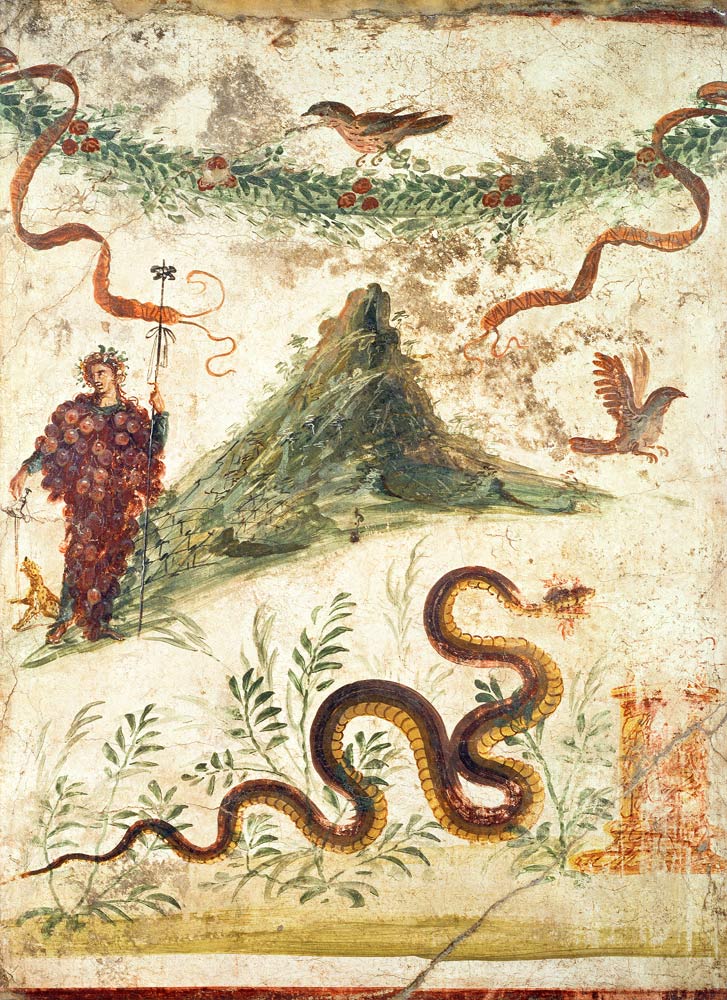 Bacchus Standing Before Vesuvius, from the House of the Centenary, Pompeii,Fourth Style from Anonymous painter