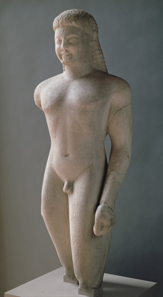Kouros, Greek, from Paros,near the sanctuary of Asklepios from Anonymous painter