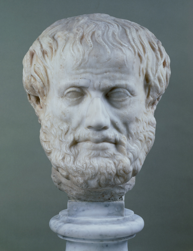 Marble head of Aristotle (384-322 B.C.) from Anonymous painter