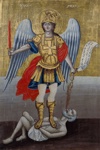 Archangel Michael: Greek icon from the Cyclades from Anonymous painter