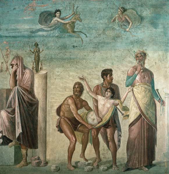 The Sacrifice of Iphigenia, from the House of the Tragic Poet, Pompeii from Anonymous painter