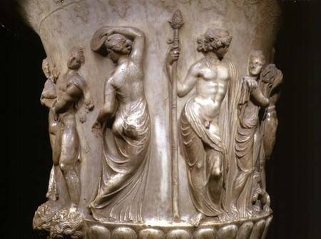 The Borghese Crater or Vase, detail of relief depicting Dionysus and his maenads, Greek,Neo-Attic from Anonymous painter