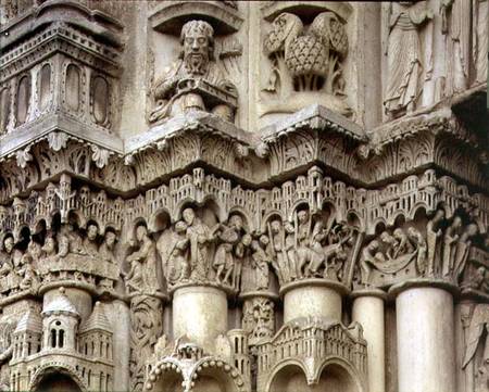 Capital frieze depicting Scenes from the Passion, from the south door of the Royal Portal,west facad from Anonymous painter