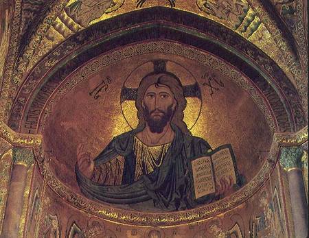 Christ Pantocrator, in the apse,Byzantine from Anonymous painter