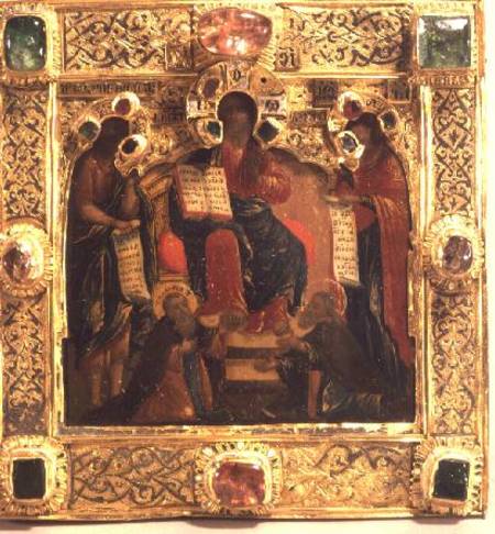 Cover for the icon of the Deesis (Christ) with genuflecting saintsMoscow from Anonymous painter